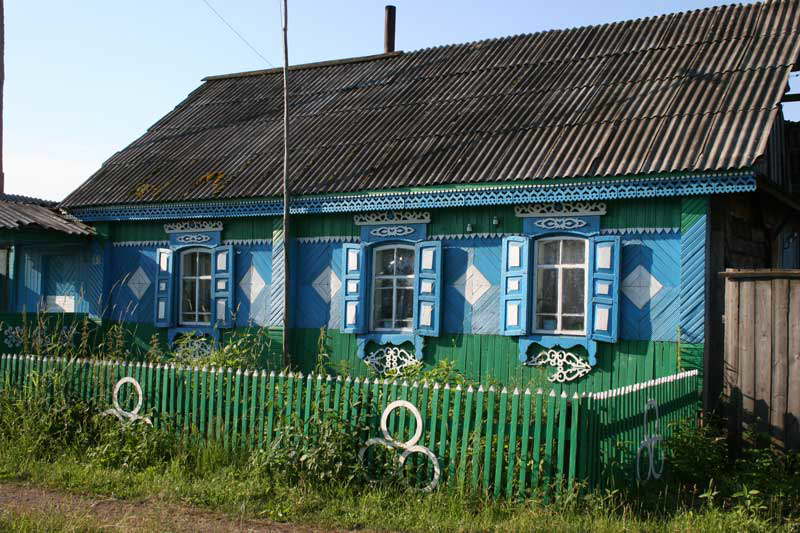 Holzhaus in Sibirien