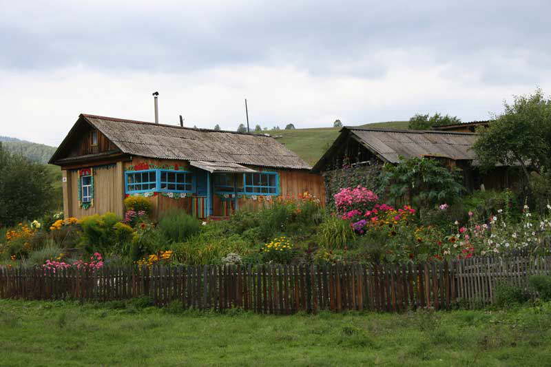 Blhender Garten in der Republik Altai